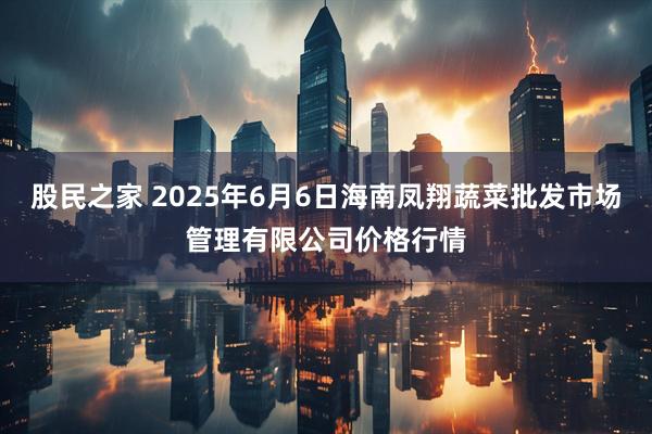 股民之家 2025年6月6日海南凤翔蔬菜批发市场管理有限公司价格行情